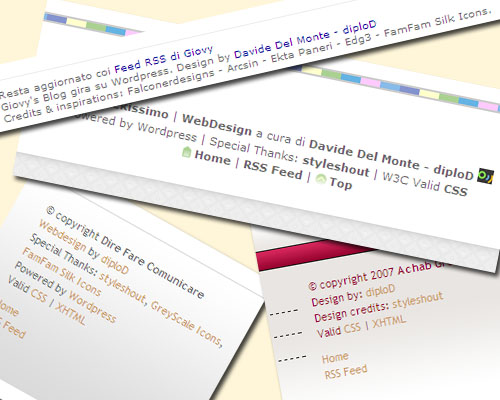 Crediti nei miei footer