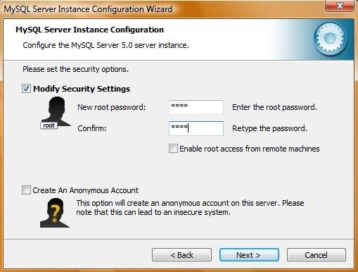 mysql-configurazione