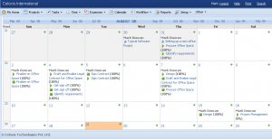 Celoxis - Calendario